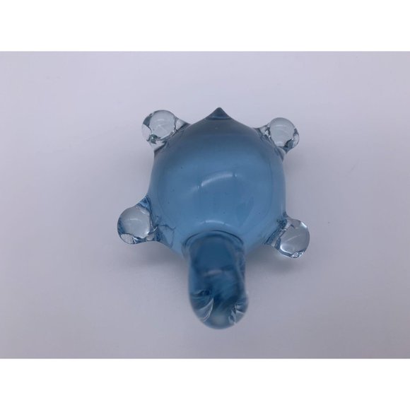 Turtle - Blue Glass Figurine / Paperweight - 3.25" x 2" - 5 Ounces - Picture 6 of 8